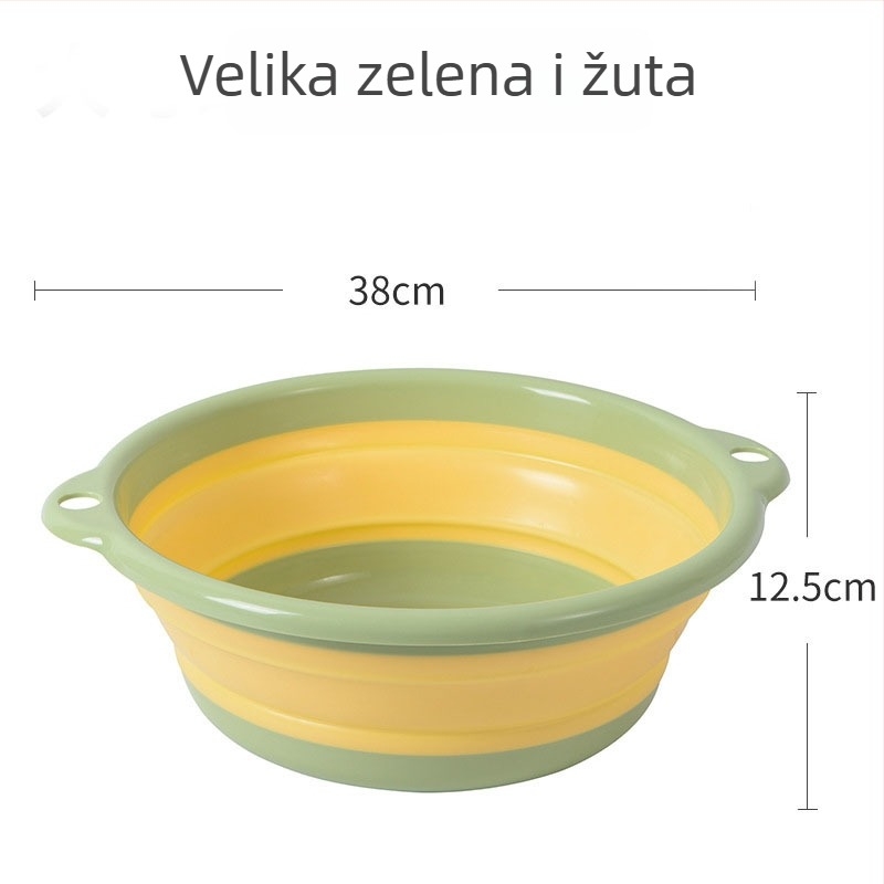 Sklopiva plastična posuda za pranje lica i stopala, prijenosna za kućnu upotrebu i putovanja, debela i otporna, veliki bazen za stopala