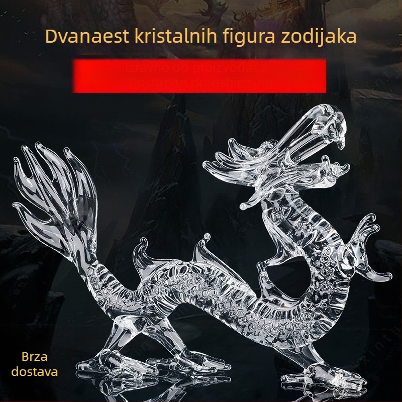 Kristalne figure 12 kineskih životinja – ukrasne figurice za dnevni boravak