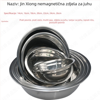 Nemagnetni lonac za juhu višestrukih dimenzija, okrugli kuhinjski lonac