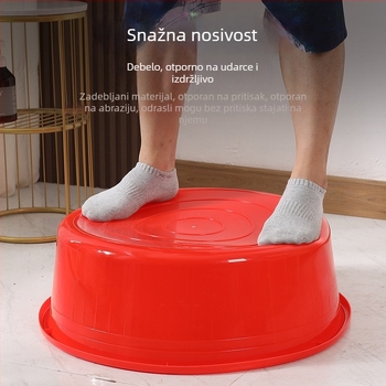 Velika crvena višefunkcionalna posuda za pranje lica, namakanje stopala, pranje posuđa te kupanje beba i odraslih.