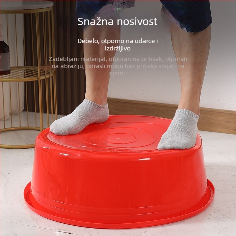 Velika crvena višefunkcionalna posuda za pranje lica, namakanje stopala, pranje posuđa te kupanje beba i odraslih.