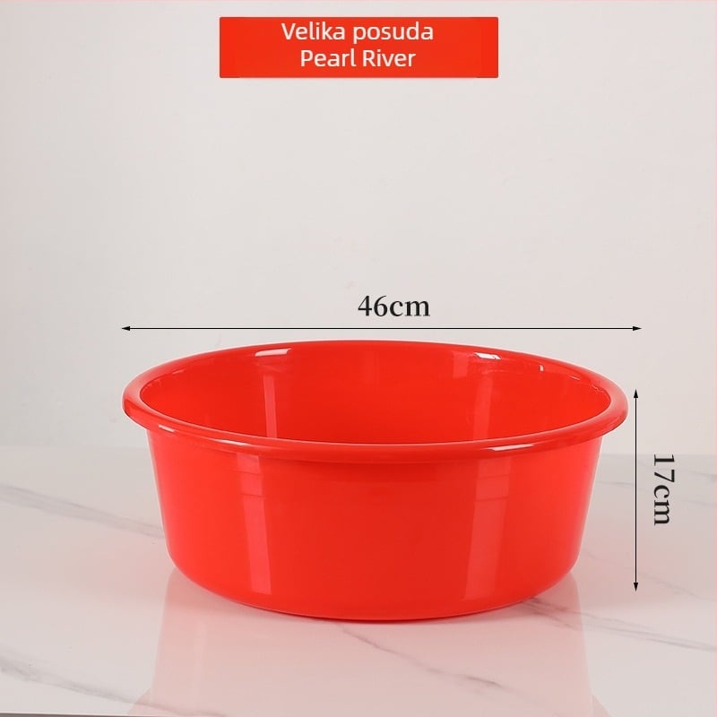 Velika crvena višefunkcionalna posuda za pranje lica, namakanje stopala, pranje posuđa te kupanje beba i odraslih.