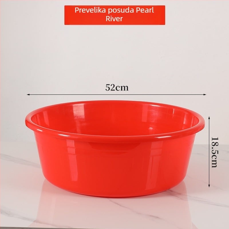 Velika crvena višefunkcionalna posuda za pranje lica, namakanje stopala, pranje posuđa te kupanje beba i odraslih.