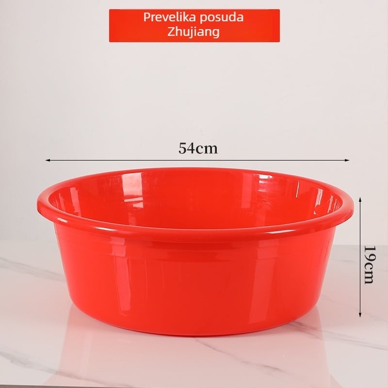 Velika crvena višefunkcionalna posuda za pranje lica, namakanje stopala, pranje posuđa te kupanje beba i odraslih.
