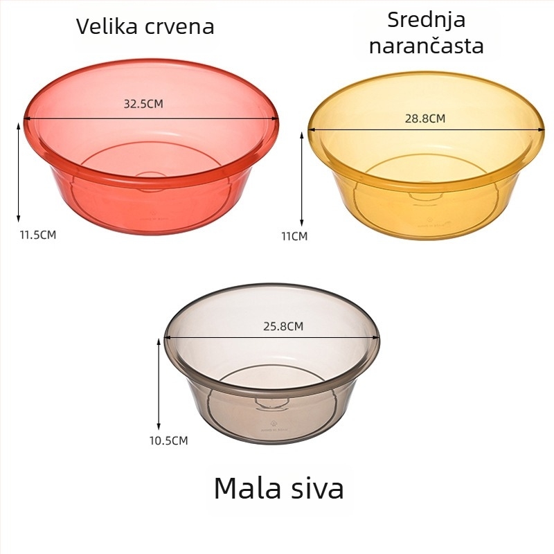 Prozirno veliko plastično korito za pranje – pogodno za čišćenje lica, stopala, odjeće i povrća