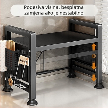 Proširivi višeslojni kuhinjski stalak za mikrovalnu pećnicu i kuhalo za rižu