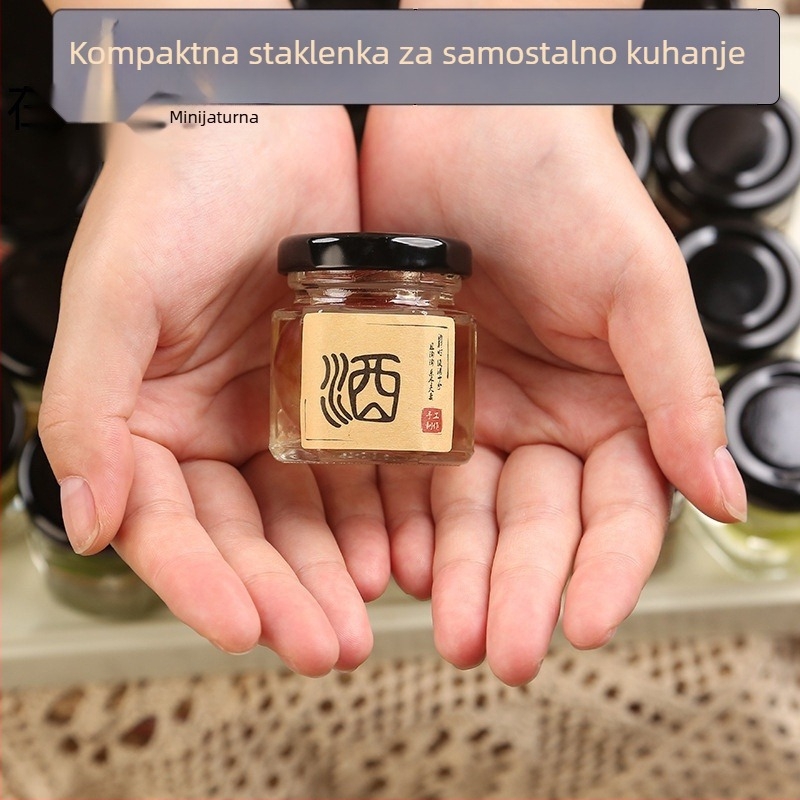 Mini staklena posuda 800 ml za infuziju pića i kiseljenje voća – zatvorena, prehrambene kvalitete