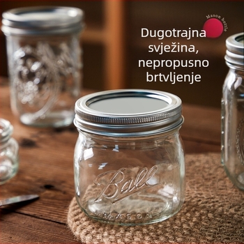 Staklena Mason posuda s vakuumskim zatvaranjem – za džem, med, jogurt i kavu, čaše za zobene pahuljice