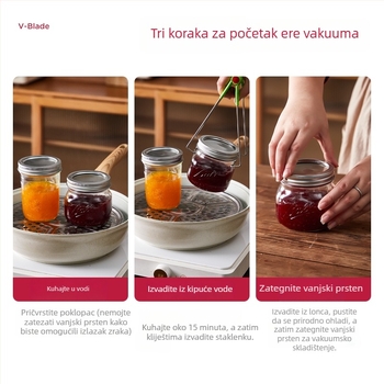 Staklena Mason posuda s vakuumskim zatvaranjem – za džem, med, jogurt i kavu, čaše za zobene pahuljice