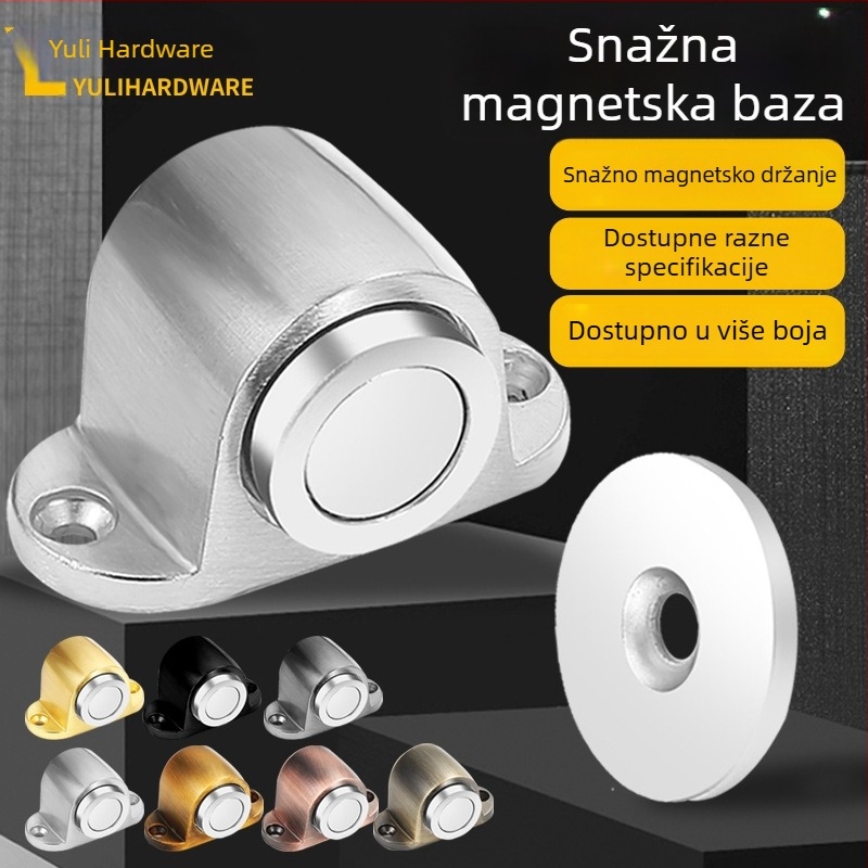 Podnožno postavljeni držač vrata s jakim magnetom, zaštita od sudara iza vrata, pričvršćeno u kupaonici