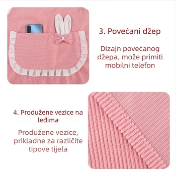 Corduroy pregača s dugim rukavima od visokokvalitetnog pamuka za kućnu upotrebu – slatka, otporna na mrlje za žene