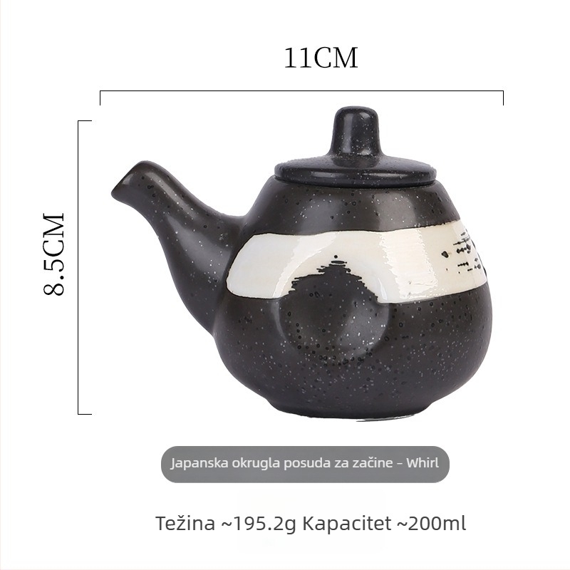 Keramička posuda za začine u japanskom stilu, kreativna porcelanska posuda za umake i začine