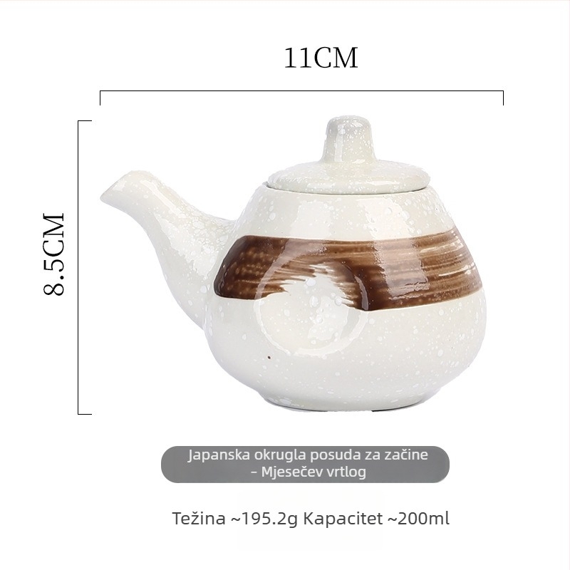 Keramička posuda za začine u japanskom stilu, kreativna porcelanska posuda za umake i začine