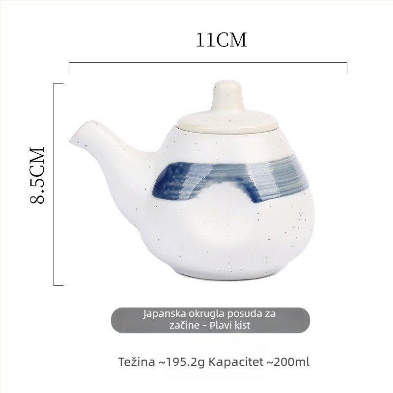 Keramička posuda za začine u japanskom stilu, kreativna porcelanska posuda za umake i začine