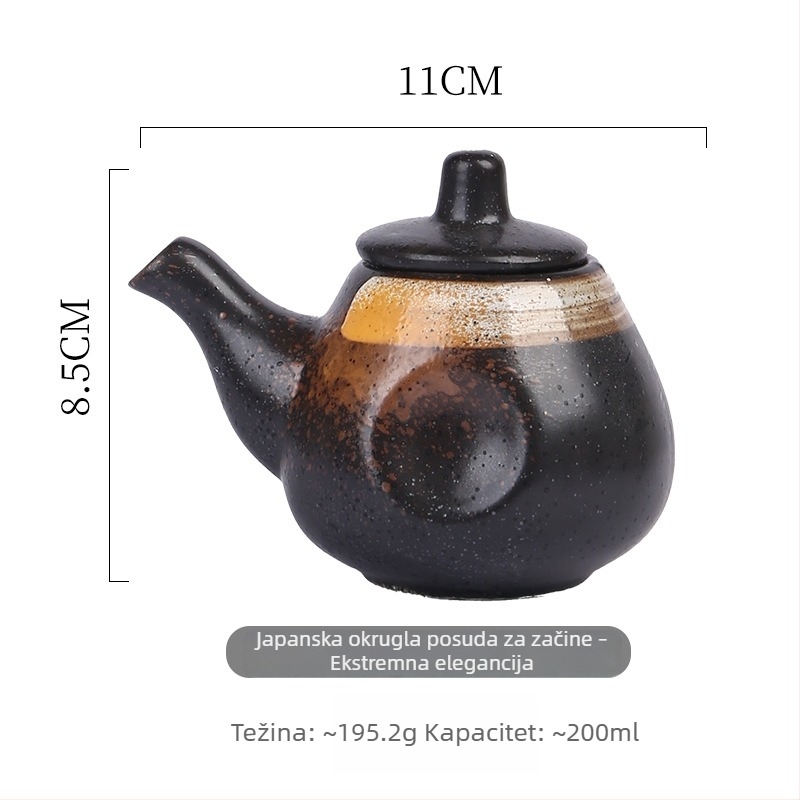 Keramička posuda za začine u japanskom stilu, kreativna porcelanska posuda za umake i začine