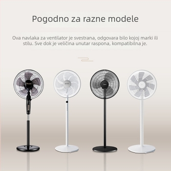 Tkaninski zaštitni navlaka za ventilator – potpuno pokrivanje za stojeće i stolne ventilatore, kvadratnog oblika