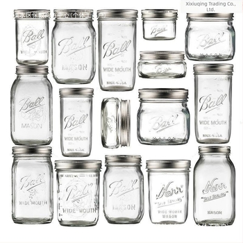Staklena Mason posuda s podijeljenim poklopcem, prozirna, zatvoren spremnik za skladištenje, 480 ml