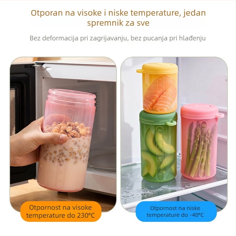 Silikonska zatvarač kuhinjska posuda za škrob i suhe namirnice, otporna na vlagu i čuva svježinu