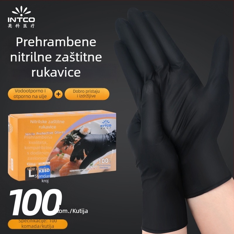 Nitril jednokratne rukavice za izravan kontakt s hranom, za kućnu, industrijsku i laboratorijsku upotrebu, kompatibilne s dodirnim zaslonima – Yingke
