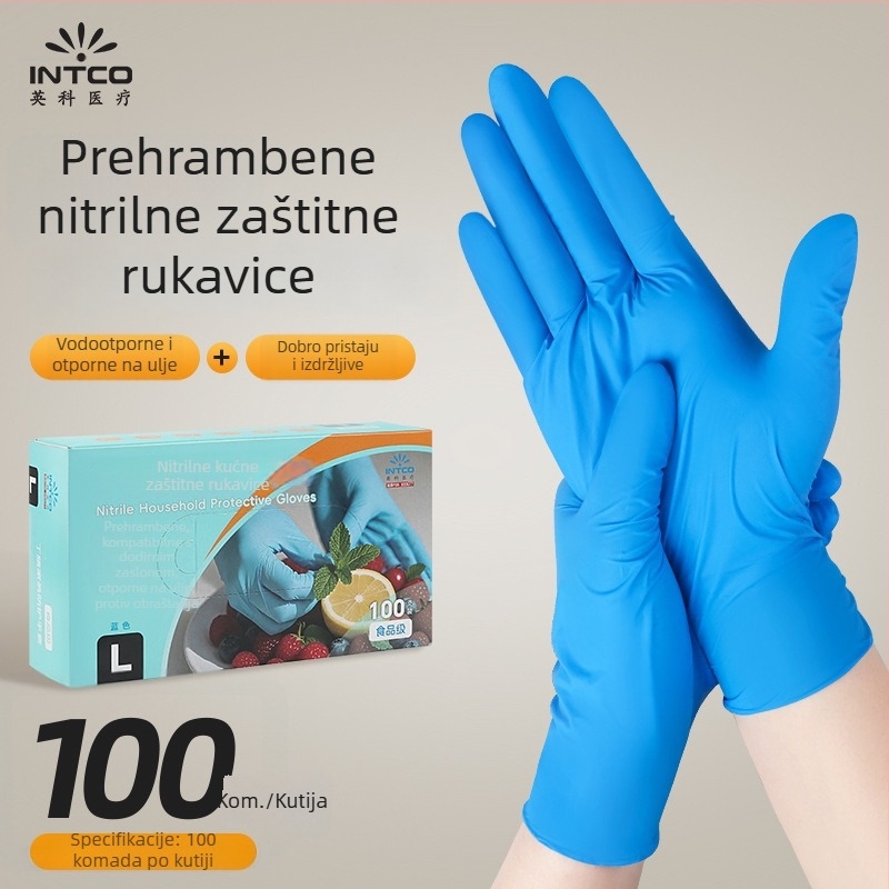 Nitril jednokratne rukavice za izravan kontakt s hranom, za kućnu, industrijsku i laboratorijsku upotrebu, kompatibilne s dodirnim zaslonima – Yingke