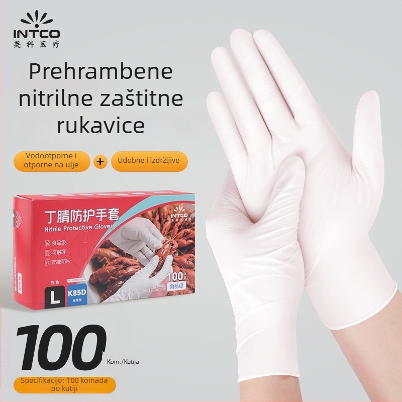 Nitril jednokratne rukavice za izravan kontakt s hranom, za kućnu, industrijsku i laboratorijsku upotrebu, kompatibilne s dodirnim zaslonima – Yingke