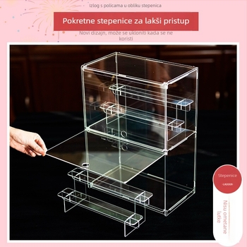 Prozirni stalak za skladištenje blind box kutija i vitrina za figurice