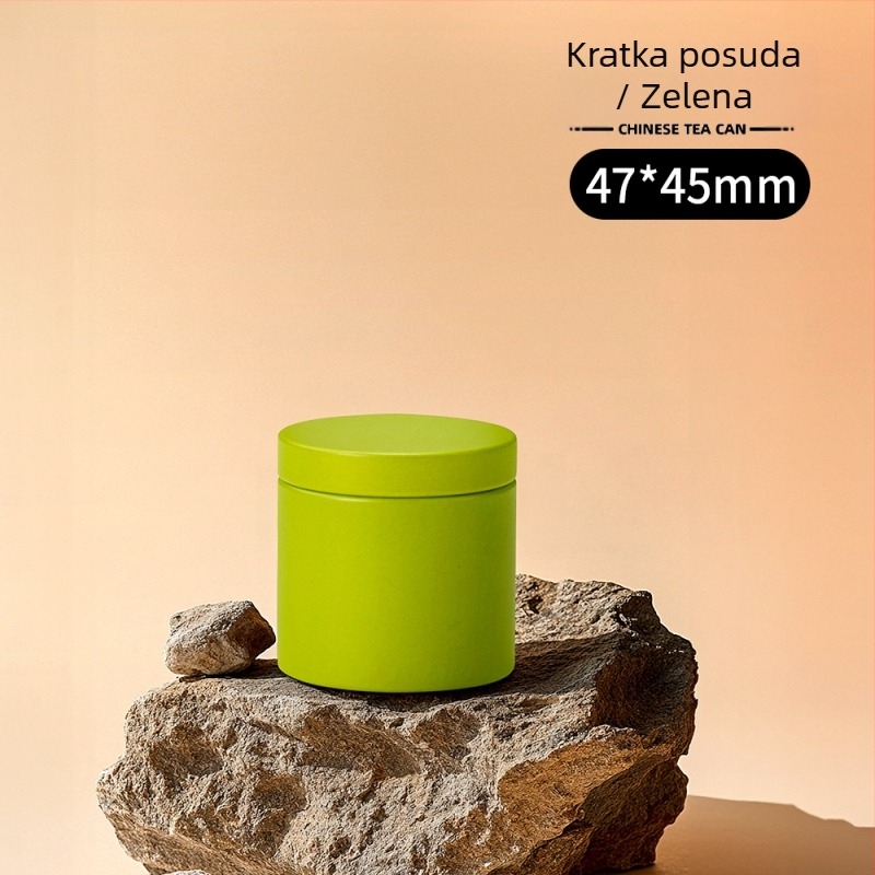 Nova mini zatvorena metalna posuda za čaj, kompaktna putna posuda za čaj, prijenosna posuda, prazna metalna posuda