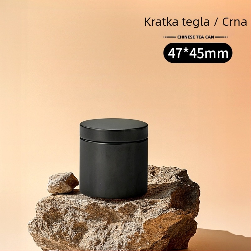 Nova mini zatvorena metalna posuda za čaj, kompaktna putna posuda za čaj, prijenosna posuda, prazna metalna posuda