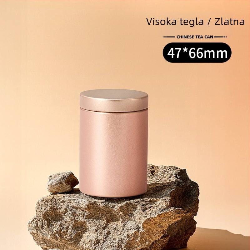 Nova mini zatvorena metalna posuda za čaj, kompaktna putna posuda za čaj, prijenosna posuda, prazna metalna posuda