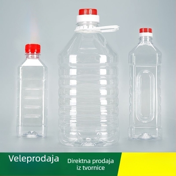 Prozirne PET plastične boce za ulje i vino, prehrambena kvaliteta, prazne boce, kapaciteti 1 L, 2,5 L i 5 L
