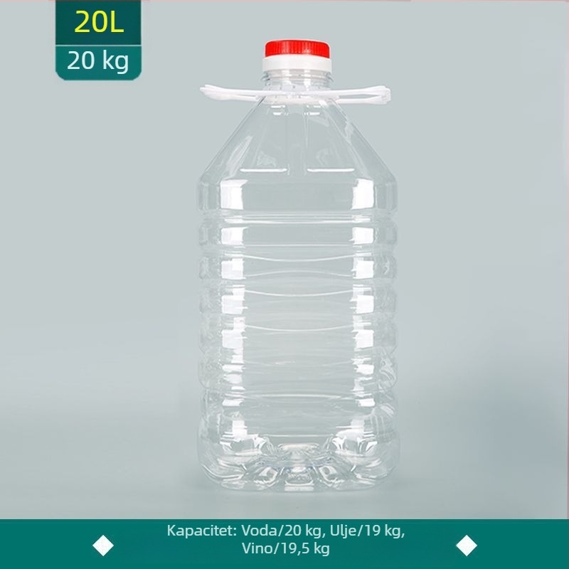 Prozirne PET plastične boce za ulje i vino, prehrambena kvaliteta, prazne boce, kapaciteti 1 L, 2,5 L i 5 L