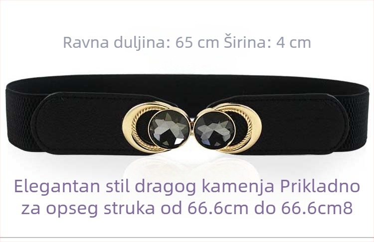 Ženski elastični pojas u korejskom stilu s vintage kristalnim ukrasima za pletene haljine