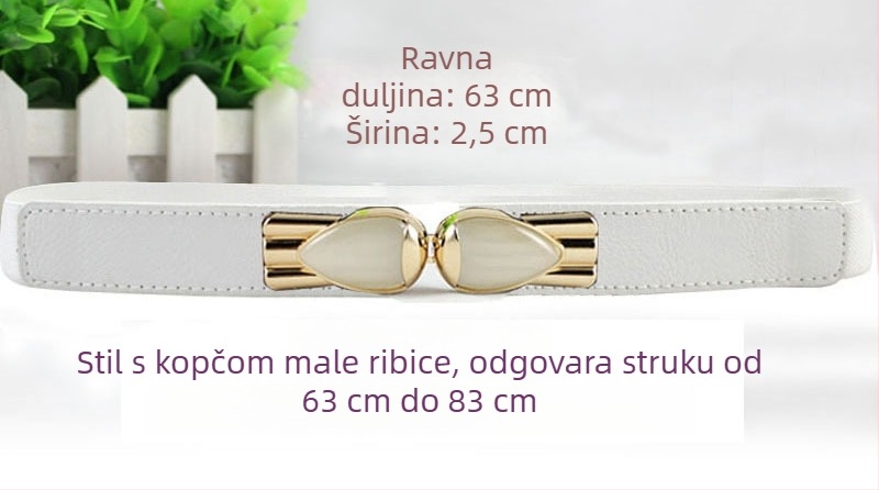 Ženski elastični pojas u korejskom stilu s vintage kristalnim ukrasima za pletene haljine