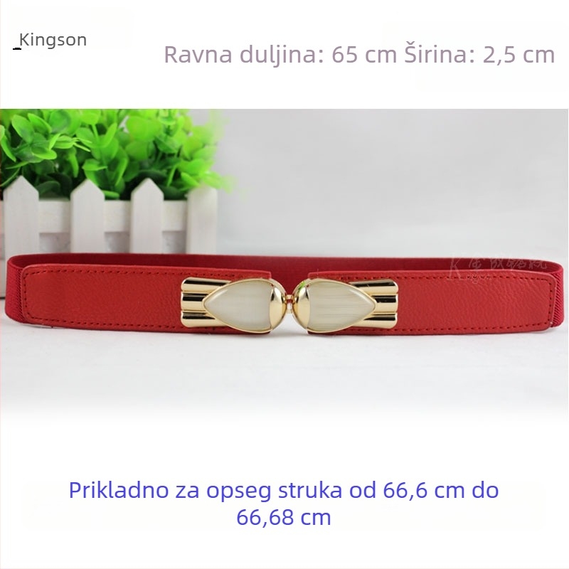 Ženski elastični pojas u korejskom stilu s vintage kristalnim ukrasima za pletene haljine