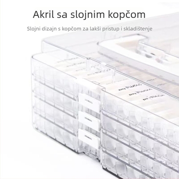 Kutija za pohranu akrilnih markera za stolnu upotrebu, velika kapaciteta, prijenosna s više pretinaca