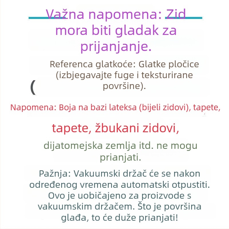 Silikonski stopper za vrata za kupaonicu — samoljepljiv, bez bušenja, otporan na udarce, plastični