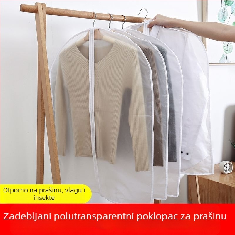Prozirna futrola za odjeću, kućna upotreba, za vješanje kaputa i odijela, zaštita od prašine