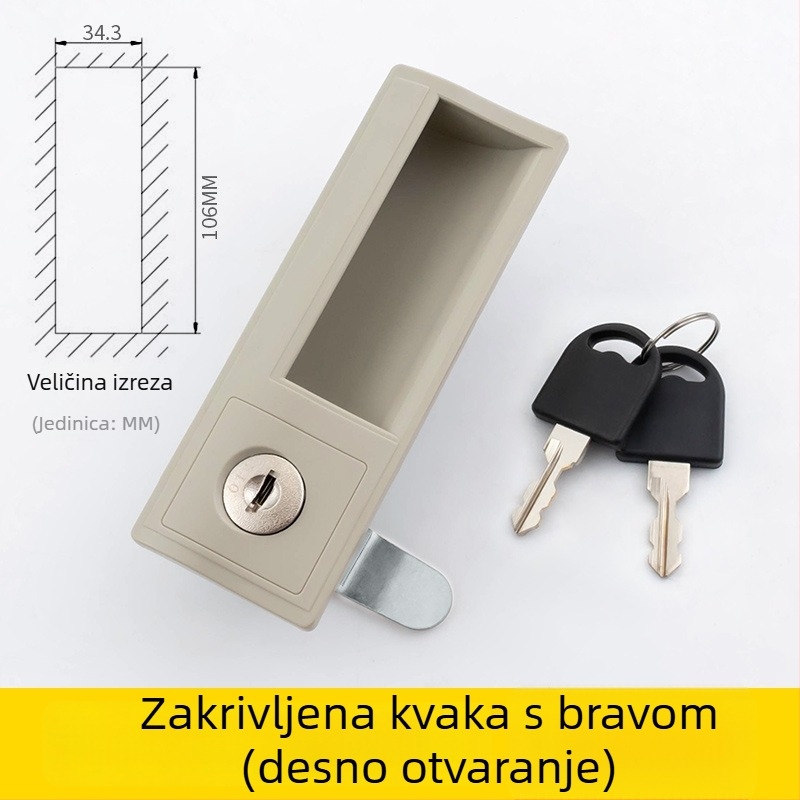 Držač ormara sa zaključavanjem – ABS, injekcijski oblikovan, moderni minimalistički stil