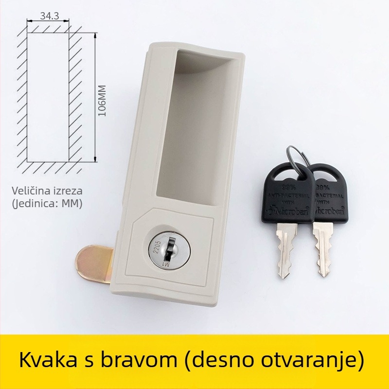 Držač ormara sa zaključavanjem – ABS, injekcijski oblikovan, moderni minimalistički stil
