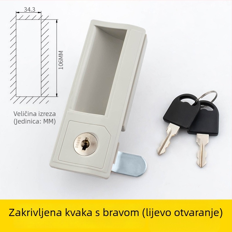 Držač ormara sa zaključavanjem – ABS, injekcijski oblikovan, moderni minimalistički stil