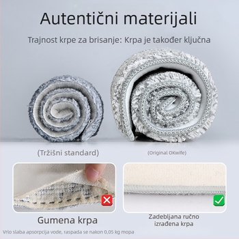 Ploški mop za kućnu upotrebu, čišćenje jednim potezom, 2026. novi model, velika krpa za mop, bez pranja ruku, alat za čišćenje poda