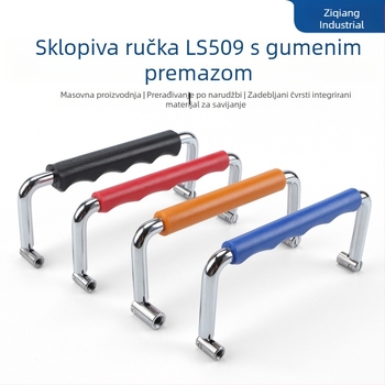 LS509 sklopiva ručka s gumiranim premazom za šasije i ormariće, kromirana završnica