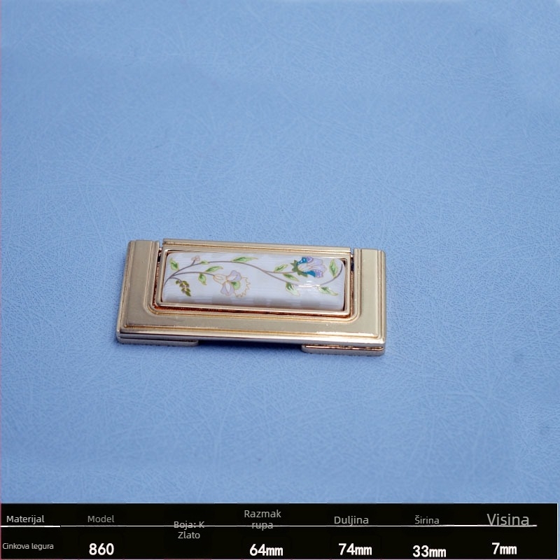 Zlatna keramička kvaka za ormar s skrivenim povlačenjem – europski stil, moderni minimalizam, mala rupa