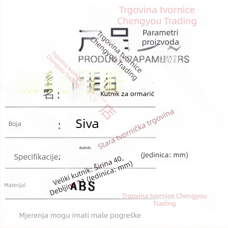 Hidraulički kutni spojni komplet za kuhinjska vrata ormara
