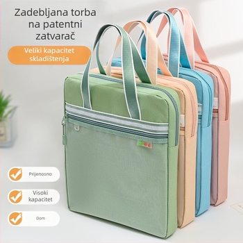 Dvostruka prijenosna torba za dokumente, torba za učenike za dopunsku nastavu, torba za pohranu knjiga i materijala, torba za ispite, uredski pribor