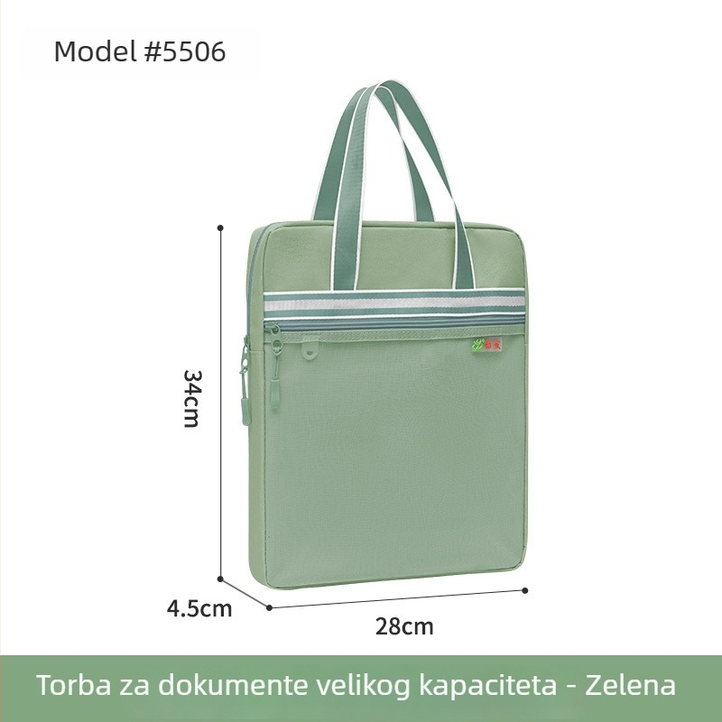 Dvostruka prijenosna torba za dokumente, torba za učenike za dopunsku nastavu, torba za pohranu knjiga i materijala, torba za ispite, uredski pribor