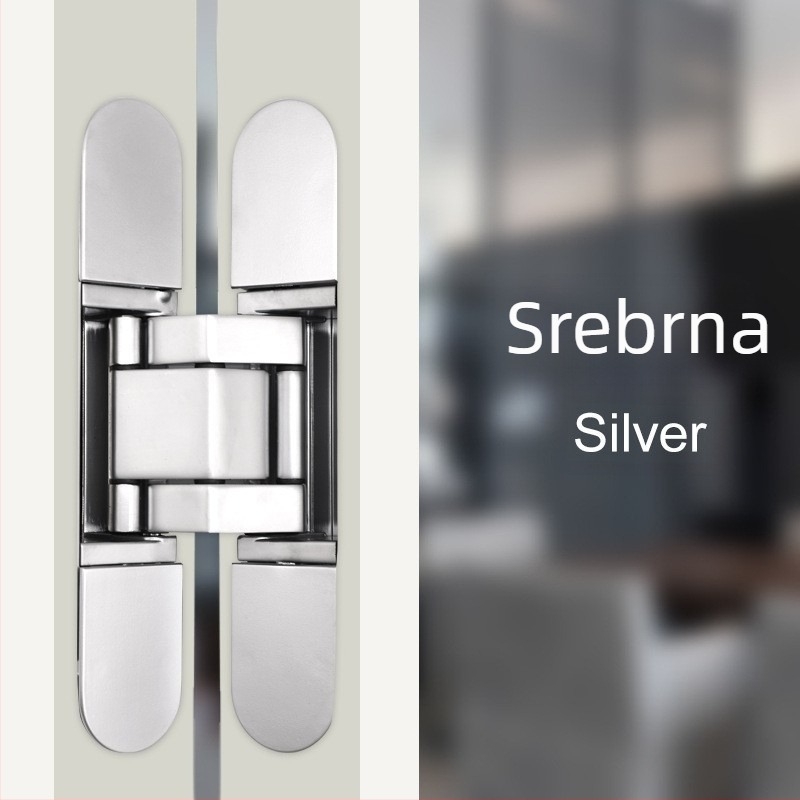 3D podesiva skrita šarka od cinkovog legura, 180°, za preklopna drvena vrata