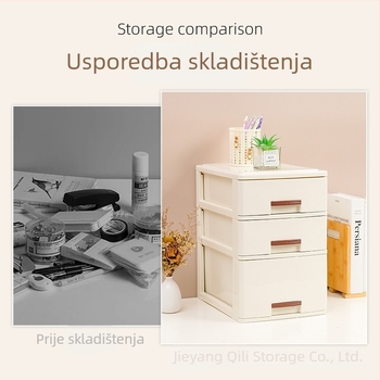 Kutija za stolni organizator s ladicama – za kancelarijske potrepštine, kozmetiku i dokumente