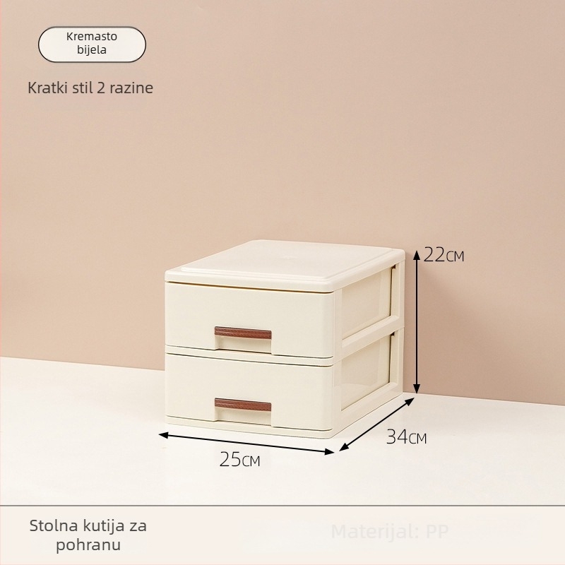Kutija za stolni organizator s ladicama – za kancelarijske potrepštine, kozmetiku i dokumente
