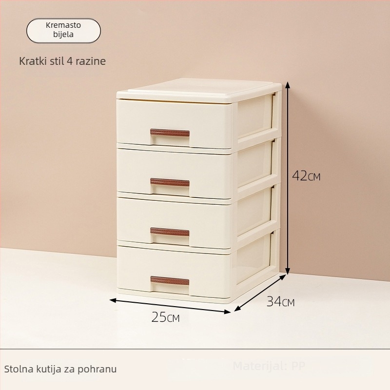 Kutija za stolni organizator s ladicama – za kancelarijske potrepštine, kozmetiku i dokumente